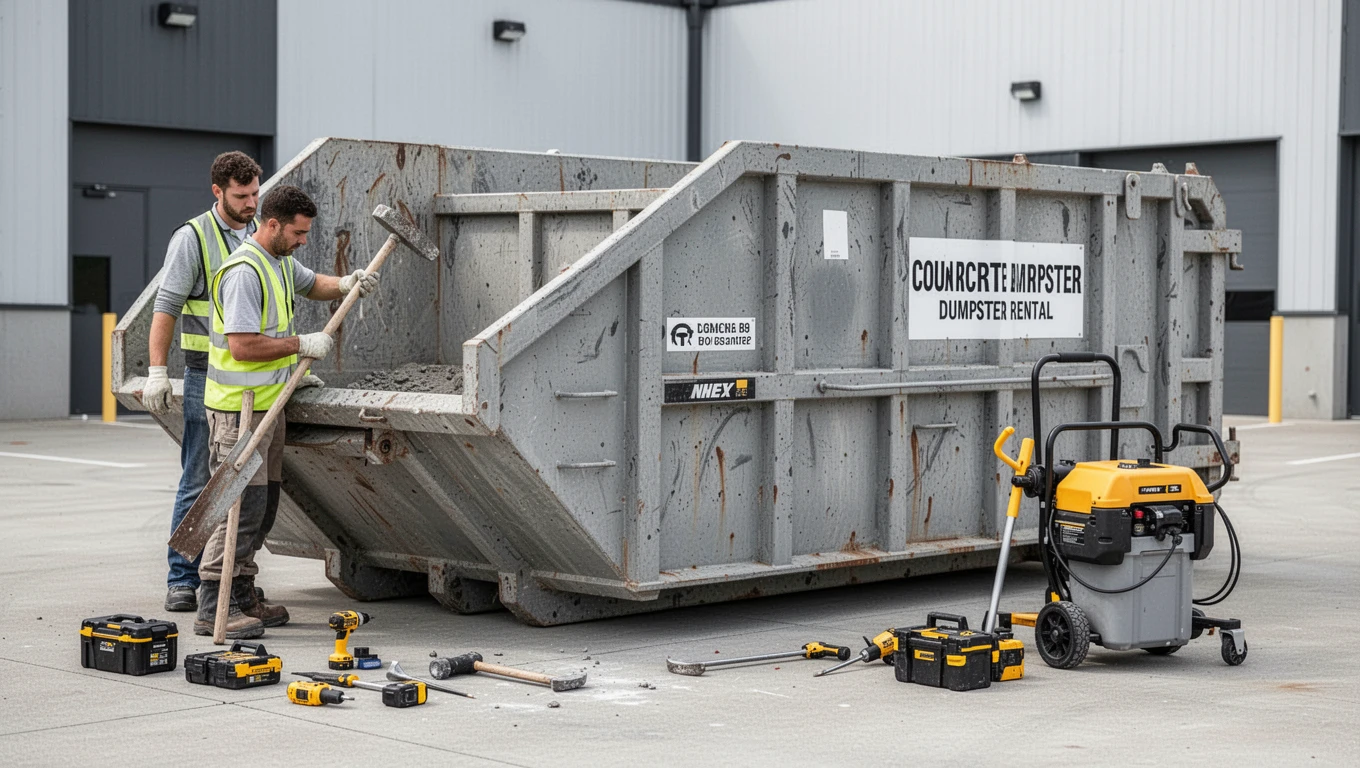 Concrete Dumpster Rental